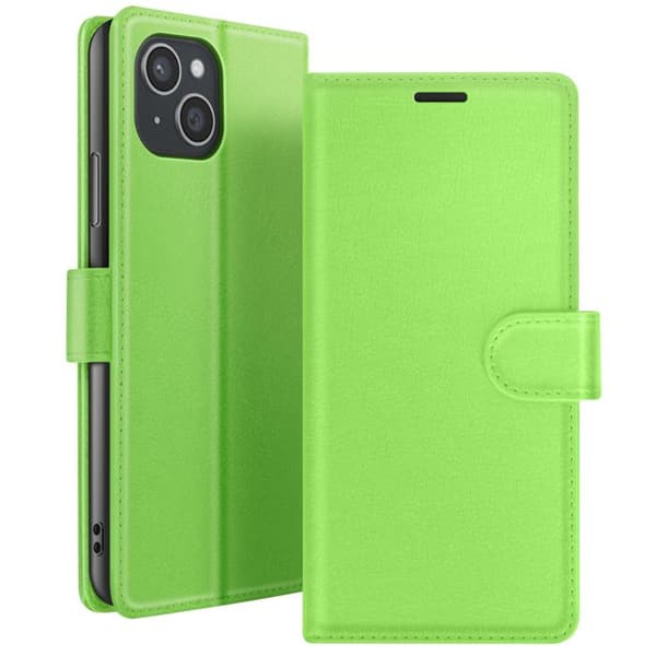 Fodral Plånbok för Apple iPhone 15 Plus Stöd och Flik Zanaé Grön Grön