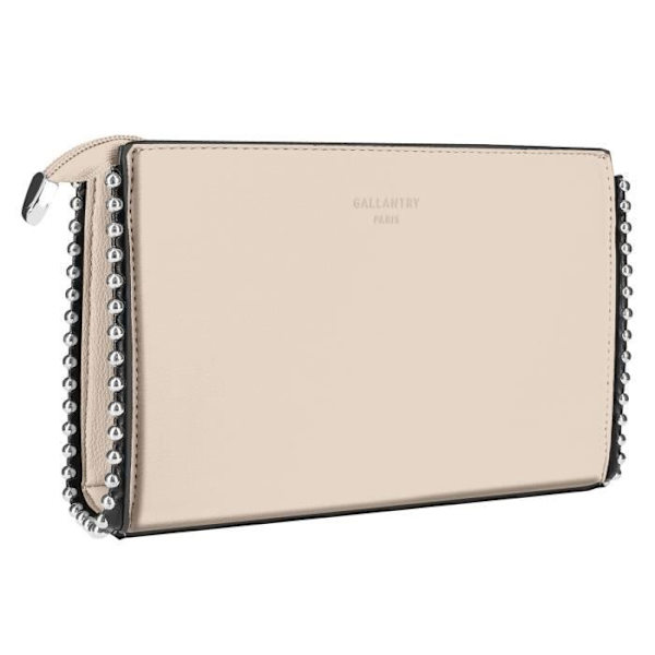 Axelväska - GALLANTRY - Lovely Studded - Beige - Syntet - Dragkedja - Kornformad Beige