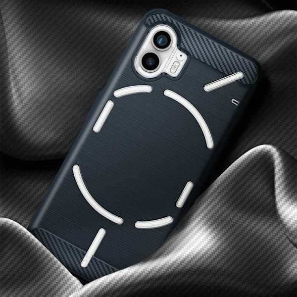 Fodral för Nothing Phone 2 Silikon Flexibel koleffekt Stötsäker midnattsblå Blå