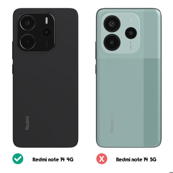 Skal - AVISERA - Xiaomi Redmi Note 14 4G - Semi-rigid - Anti-spår - Mörkblå Blå