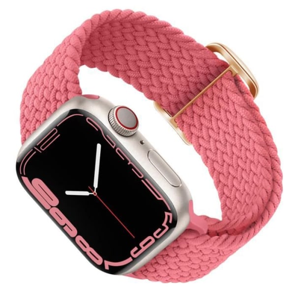 Rem för Apple Watch 41 mm / 40 mm / 38 mm Andas flätad nylon rosa