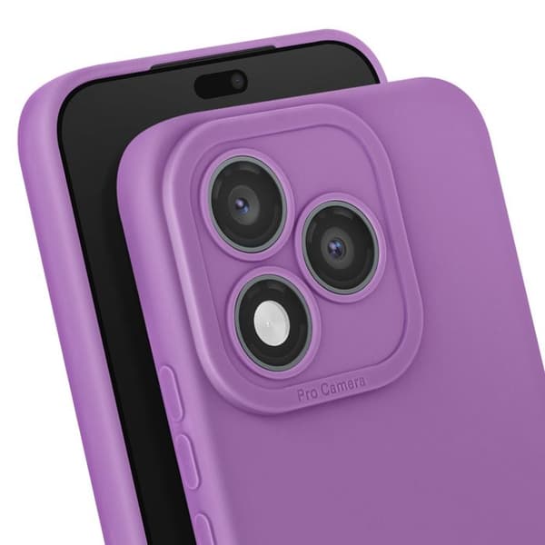 Coque til Honor 400 Lite Silikone Glat Kamera Blokkeret Lilla