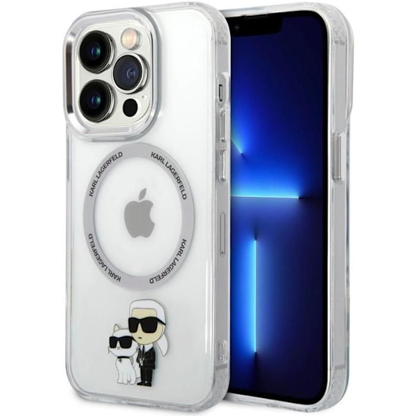 Karl Lagerfeld IML Karl ja Choupette NFT MagSafe Takakansi iPhone 15 Pro Läpinäkyvä