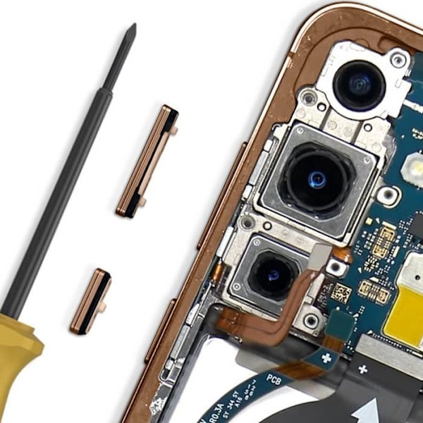 Samsung Galaxy S24 ja S24 Plus Virta- ja äänenvoimakkuuspainike Oranssi Orange