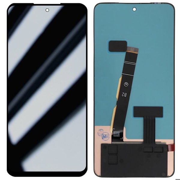 LCD-skærm og berøringsglas til Motorola Moto G84 uden ramme Relife Sort Svart