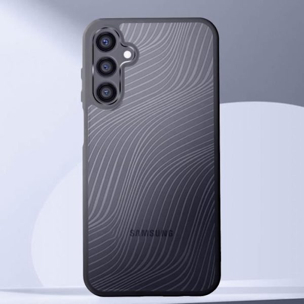 Etui til Samsung Galaxy A15 - DUX DUCIS - Aimo Series - Stødsikker - Flydende mønster - Sort Transparent