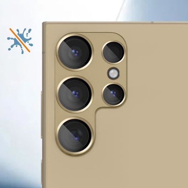 Kameraskydd - ENKAY - Samsung Galaxy S24 Ultra - 9H härdat glas - Reptålig - Guld Gul