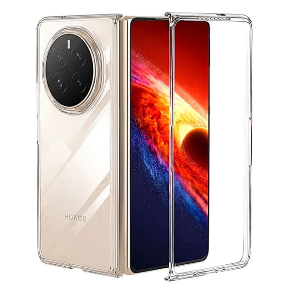 Heldeksel til Honor Magic V6 Foldbar Polycarbonat Gennemsigtig Vit