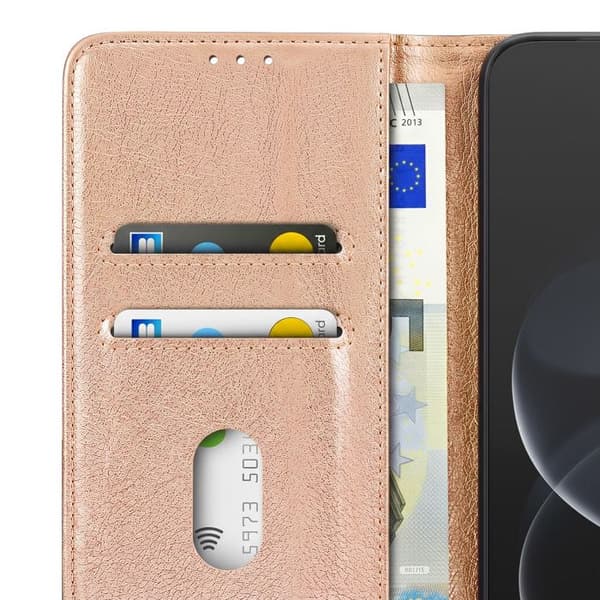 Plånboksfodral för Redmi Note 17 Pro Serie Chesterfield med Stöd Roséguld Roséguld