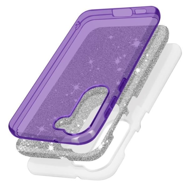 Glitterfodral till Samsung Galaxy S23 Plus Semi-rigid Spark Fodral lila