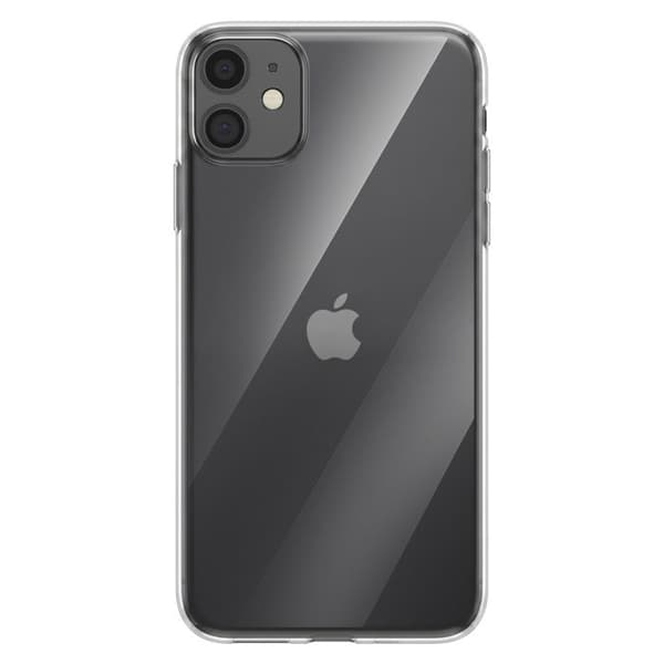 Silicone Cover til iPhone 11 med Hævede Kanter Stødabsorberende Mayaxess Gennemsigtig Vit