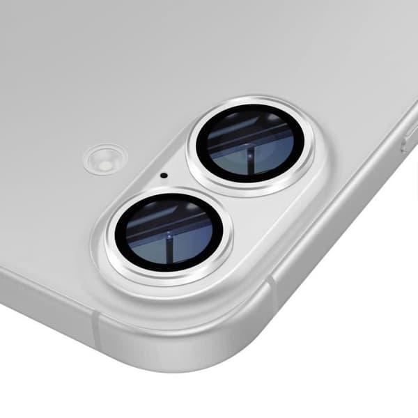 Hærdet Glas Kamera - AVIZAR - iPhone 16 Plus - Hårdhed 9H - Ridsefast - Sølv Grå