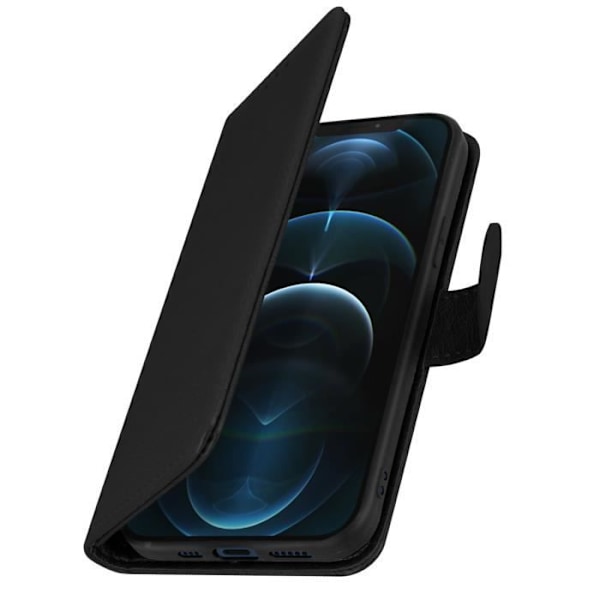 AVIZAR Beskyttelsesetui til Apple iPhone 12 Pro Max - Sort - Kortholder og standerfunktion Svart