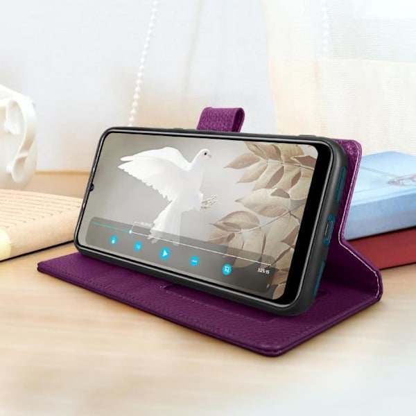 Kansi - AVIZAR - TCL 20R 5G - Videotelineen lompakko - violetti lila