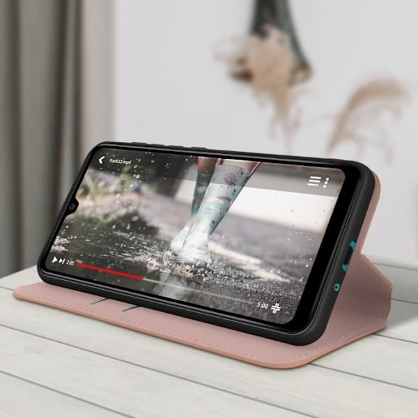 "Housse Folio - Det nya fodralet - Wiko Y62 - Rosé - Videostöd - Heltäckande skydd" Rosa