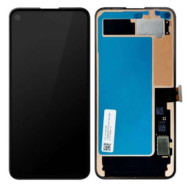 LCD-näyttö - AVIZAR - Google Pixel 5 - Karkaistu lasinen kosketusnäyttö - Musta - Helppo asennus Svart