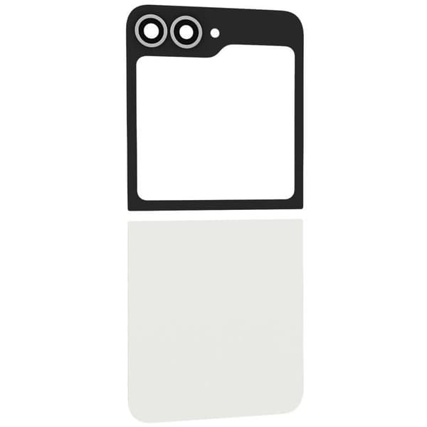 Galaxy Z Flip 6 Valkoinen Ylä- ja Alapaneeli Vit