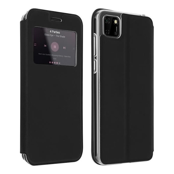 Huawei Y5p Fodral - AVIZAR - Displayfönster - Korthållare - Videostöd - Svart Svart
