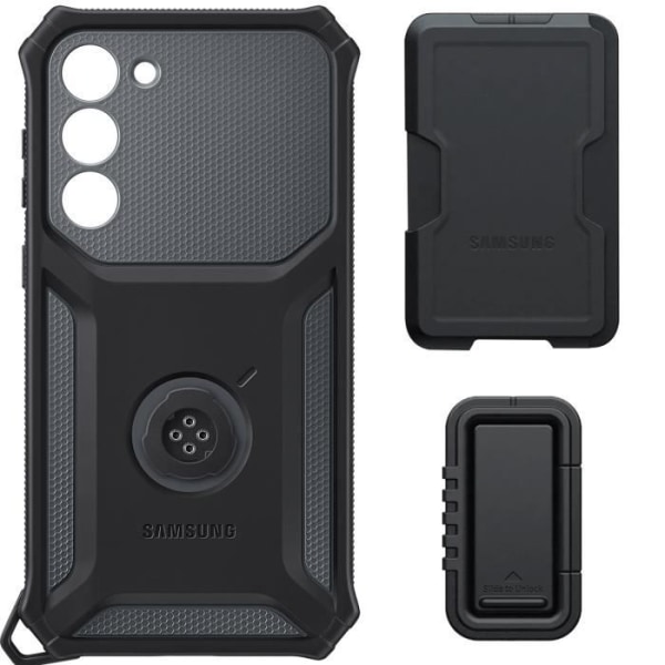 Original Samsung S23 Plus Fodral Stötsäker Stöd Rugged Gadget Titan Svart