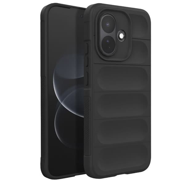 Cover til Xiaomi Redmi Note 17 Pro med geometriske mønstre, forstærkede hjørner, sort Svart
