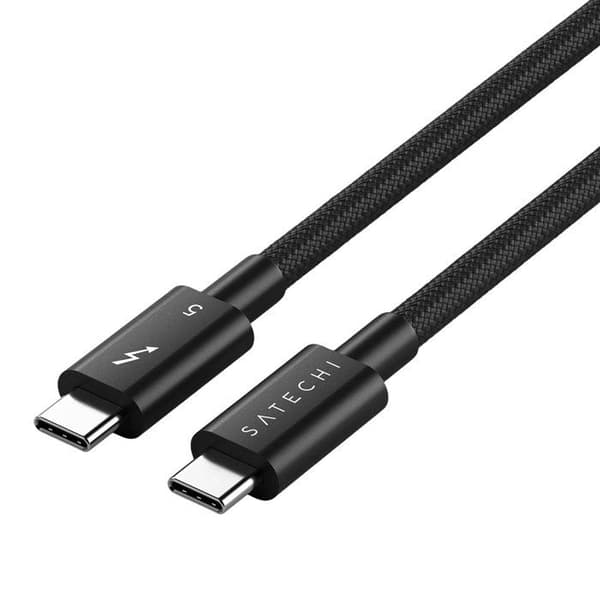 USB-C till USB-C-kabel 100cm Thunderbolt 5 240W Satechi Svart