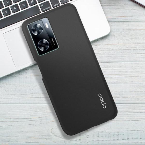 Taske til Oppo A57 og A57s - OPPO - Halvstiv - Soft touch - Tynd og let - Sort Svart