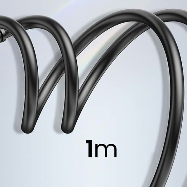 USB-kabel - GRAB 'N GO - Micro USB - 1m - Hurtig opladning - Kompatibel med Android Svart