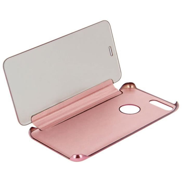 Pink Mirror Folio Cover Cover iPhone 7 Plus / iPhone 8 Plus Translucent Flip Rosa