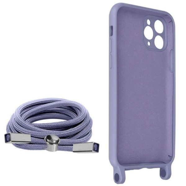 iPhone 11 Pro Lanyard Case Halvstiv halsrem 80 cm lavendel