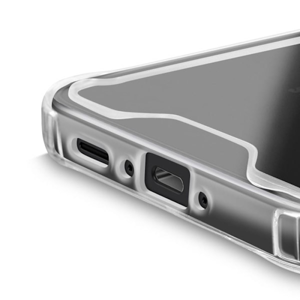 Coque til Samsung Galaxy A26 med Forstærkede Hjørner og Hævede Kanter, Gennemsigtig Vit