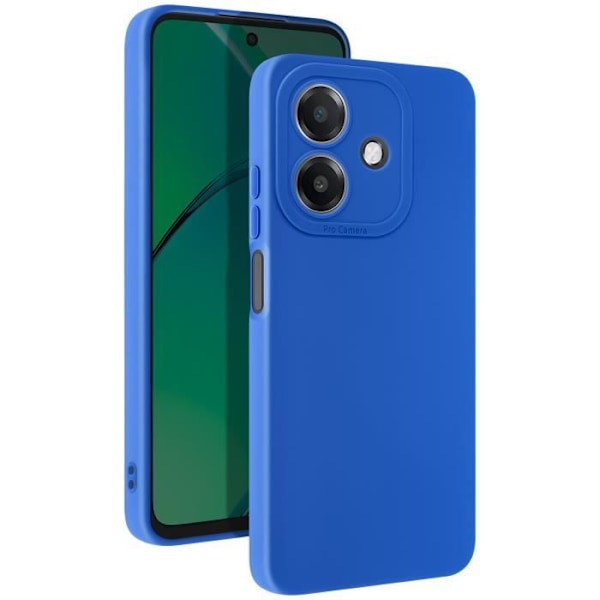 Skyddande silikonfodral för Oppo A40 med matt yta och kamerablokering i blått Blå