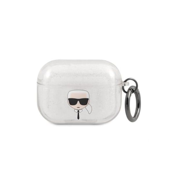 Fodral till Airpods Pro Glitter Chic i högkvalitativ TPU Karl Lagerfeld Silver Grå