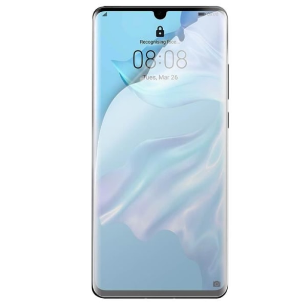 Huawei P30 Skærmbeskytter Film Ultrasonic Flexible Latex Transparent Hvid