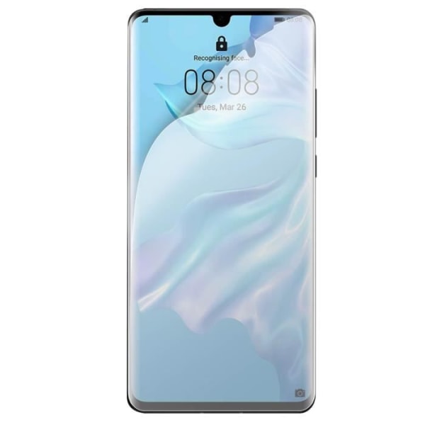 Huawei P30 Skærmbeskytter Film Ultrasonic Flexible Latex Transparent Hvid Vit