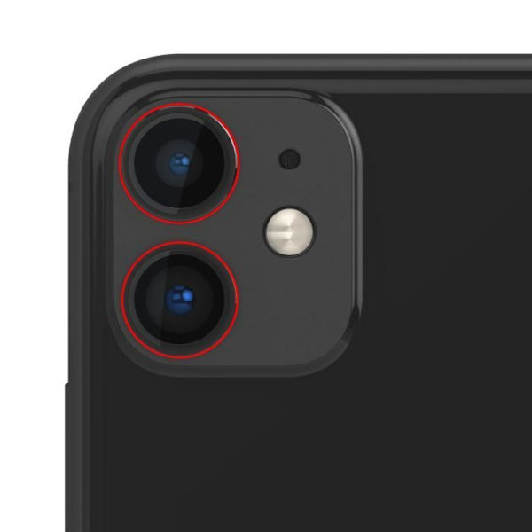 Bakre kameralins - AVIZAR - iPhone 11 - 100% kompatibel - Svart Svart