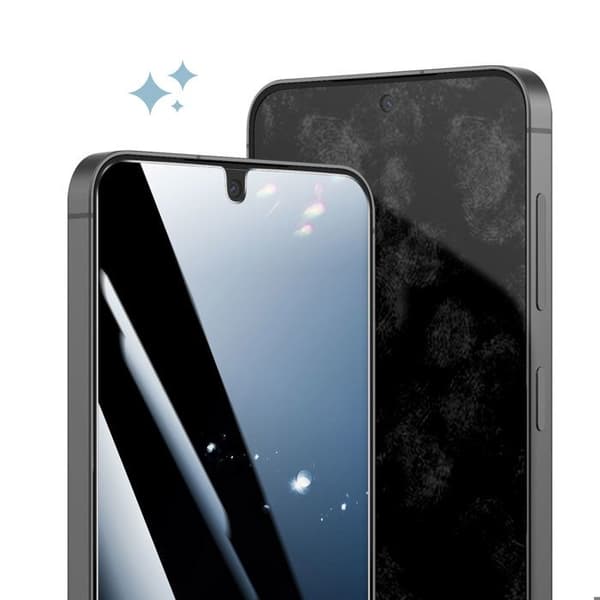 Härdat glas för Galaxy S26, rep- och stötresistent, transparent Vit