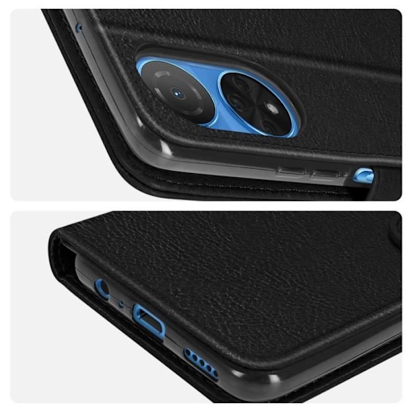 Honor X7 Fodral - AVIZAR - Plånboksfodral - Videostödfunktion - Svart svart
