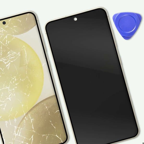 Fullständig OLED-skärm för utbyte till Galaxy S24 med beige chassi Beige