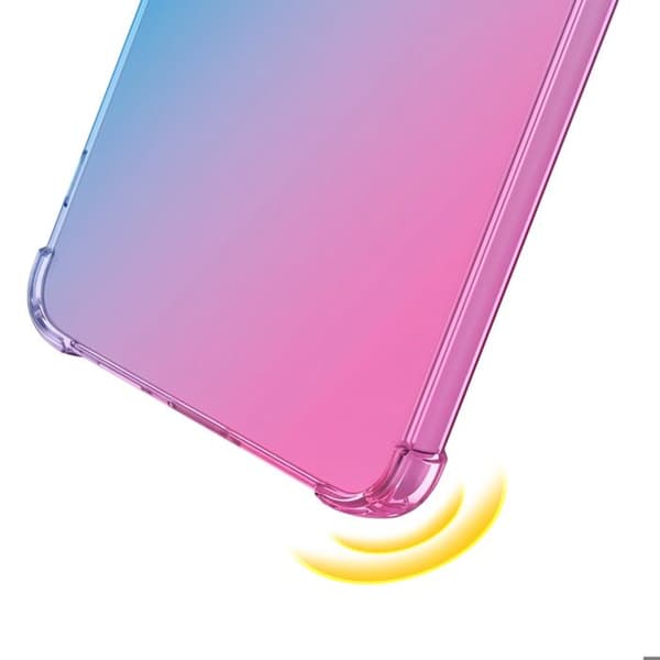 Cover til Galaxy A27 med Forstærkede Hjørner, Translucent Gradient Effekt Blå / Rosa blått och rosa
