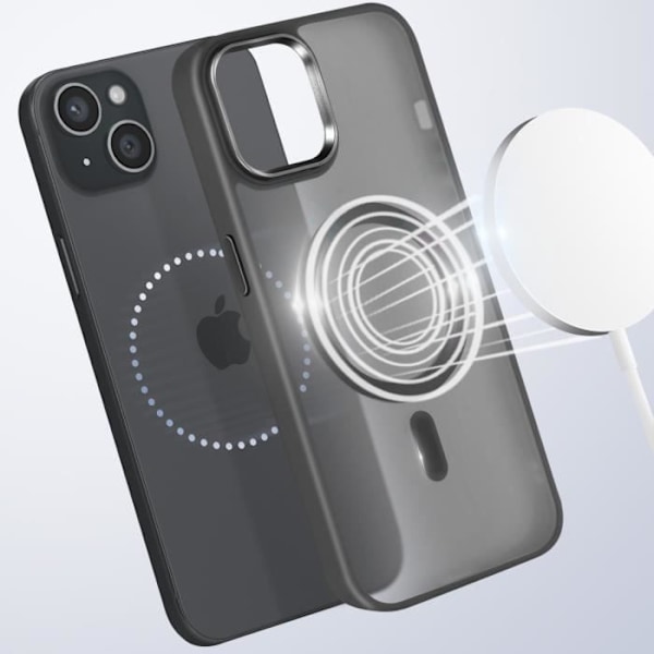 MagSafe-kuori iPhone 13 Matta Hionta Musta Reuna Svart