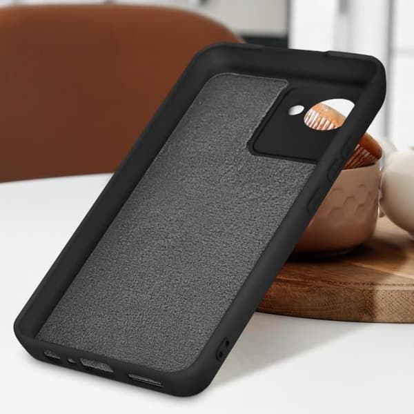 Coque - Realme - C30 - Silikon Halvstyv - Stötskydd - Soft-touch Finish Svart