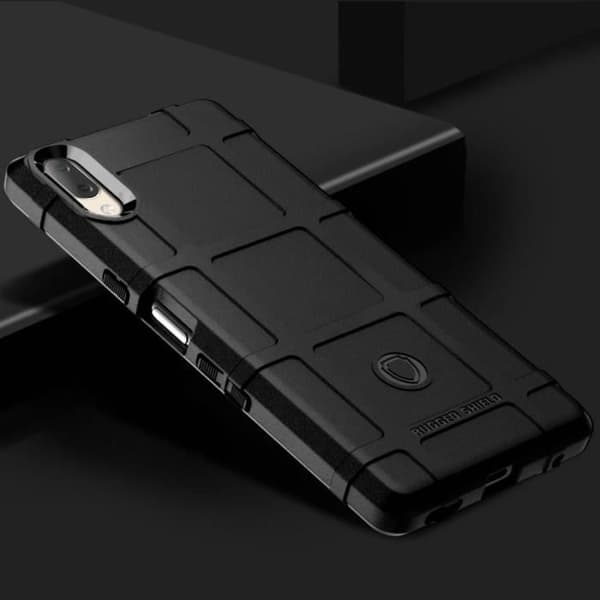 Coque - Sony - Xperia L3 - Forstærket beskyttelse - Robust silikone - Tekstur effekt Svart