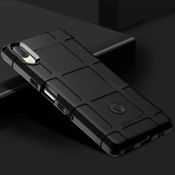 Coque - Sony - Xperia L3 - Förstärkt skydd - Robust silikon - Texturerad effekt Svart