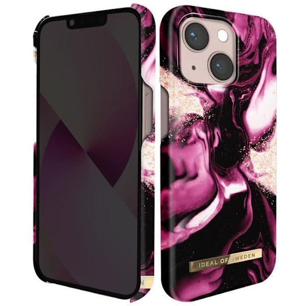 iPhone 13 cover Marmored Luxury Ultra Tynd Golden Ruby Marble iDeal of Sweden Rose