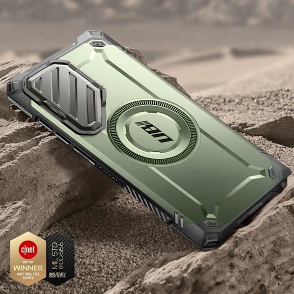 MagSafe Fodral till Samsung Galaxy S24 Ultra - SUPCASE - Stötsäker - Kameraskydd - Mörkgrön Grön