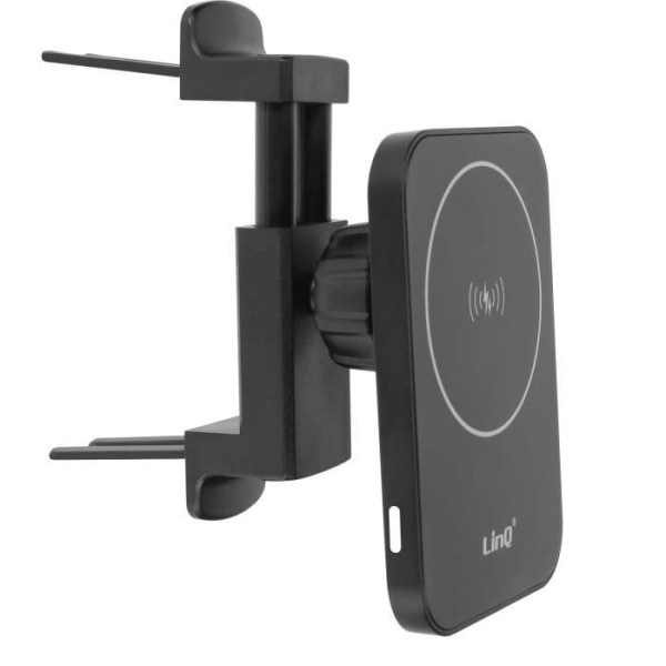 Støtte Bil - LinQ - MagSafe 15W - Rund Luftventilationsmontering - 360° Rotation - LED Indikator