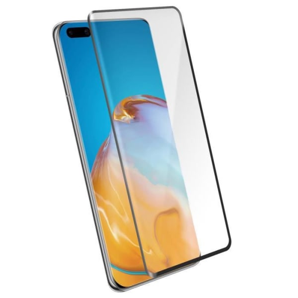 Huawei P40 härdat glasfilm 9H Curved 4Smarts Second Glass Outline Svart