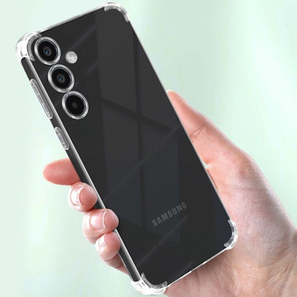 Stødsikker etui til Samsung Galaxy S24 Forstærkede hjørner Mayaxess Mayaxess Transparent Transparent