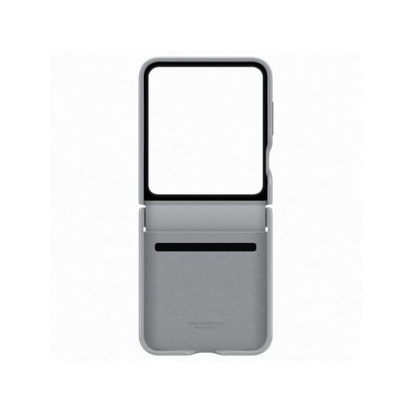 Coque - Kindsuit - Galaxy Z Flip 6 - Ægte læder - Grå - Blød Grå