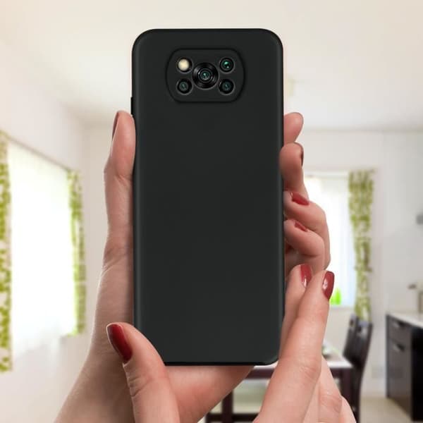 Coque - Xiaomi - Poco X3 - Hårdt Bagcover - Blødt Frontbeskyttelse - Sort Svart
